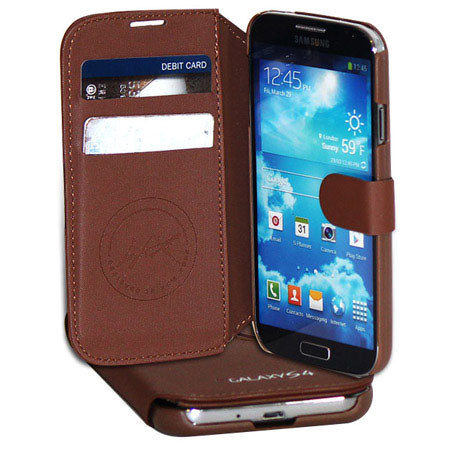 Lax Gadgets Premium Folio for Samsung Galaxy S4, Brown