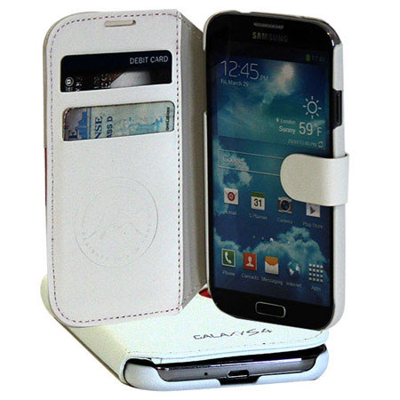 Lax Gadgets Premium Folio for Samsung Galaxy S4, White