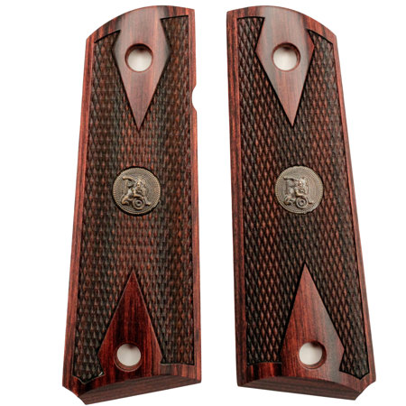 Lyman Pachmayr Custom Laminate Grip Panel for Colt 1911, Double Diamond Rosewood