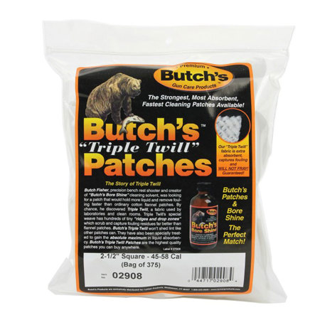 Lyman 2-1/2" Square Triple Twill Rifle & Shotgun Cleaning Patches, 375 Pack