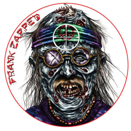 Lyman Zombie Dot Frank Zapped Target, 8" Self-Adhesive, 10 Pack