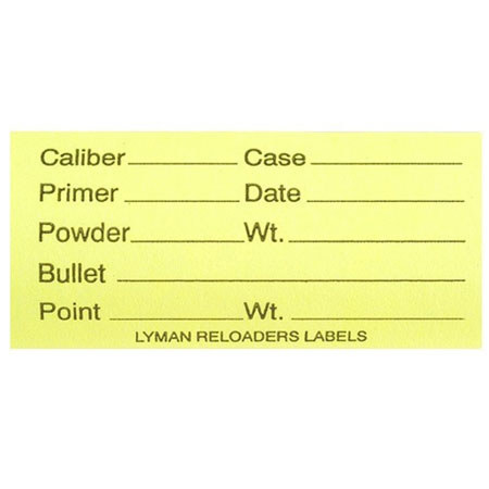 Lyman Reloader's 1x2" Labels, Pack of 75