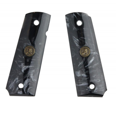 Lyman Pachmayr Custom Series Grip for 1911 Pearl Pistol, Smooth, Black