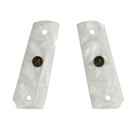 Lyman Pachmayr Custom Series Grip for 1911 Pearl Pistol, Smooth, White