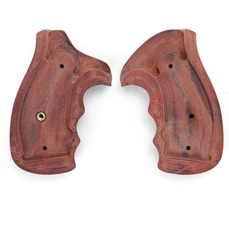 Lyman Renegade Wood Laminate Grip for S&W K&L Frame Revolver, Checkered Rosewood