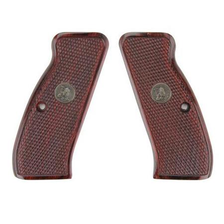 Lyman Renegade Wood Laminate Grip for CZ 75/85 Pistol, Checkered Rosewood