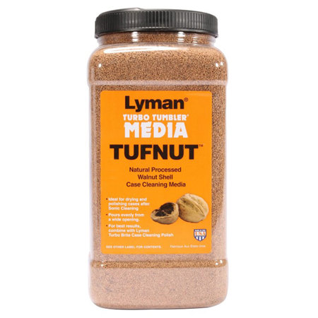 Lyman Medium Tufnut Untreated Tumbling and Cleaning Brass Case Media, 5.5 lbs