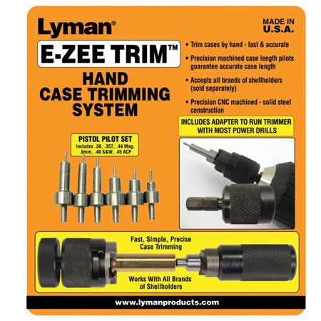 Lyman E-ZEE Trim Hand Case Trimmer Handgun Set