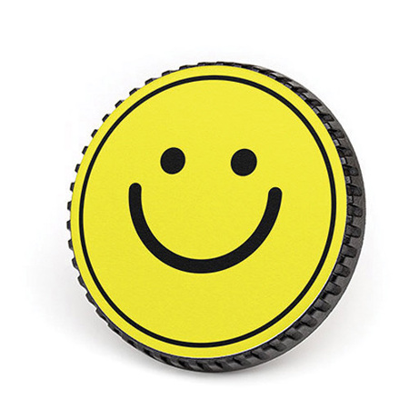 LenzBuddy Body Cap for Canon - with Happy Face Icon (Yellow)