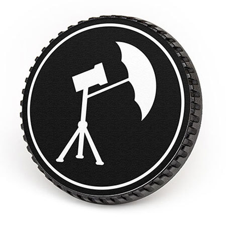 LenzBuddy Body Cap for Canon - with Umbrella Icon (Black & White)