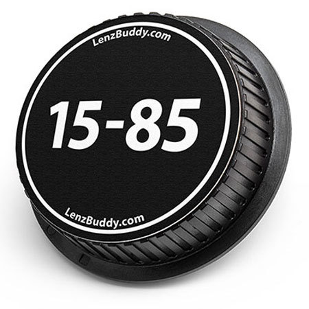 LenzBuddy Rear Lens Cap for Canon 15-85mm (Black & White)