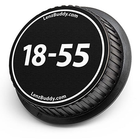 LenzBuddy Rear Lens Cap for Canon 18-55mm (Black & White)