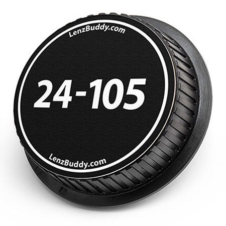 LenzBuddy Rear Lens Cap for Canon 24-105mm (Black & White)