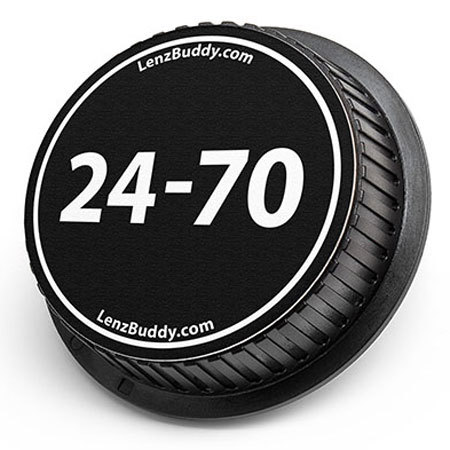 LenzBuddy Rear Lens Cap for Canon 24-70mm (Black & White)