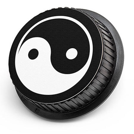LenzBuddy Rear Lens Cap for Canon - with Photo of a YinYang (Black & White)