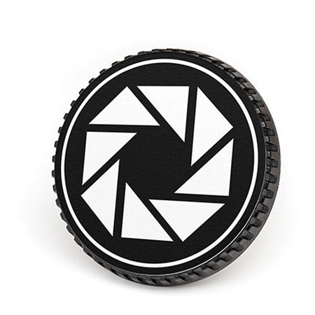 LenzBuddy Body Cap for Nikon - with Aperture Icon (Black & White)