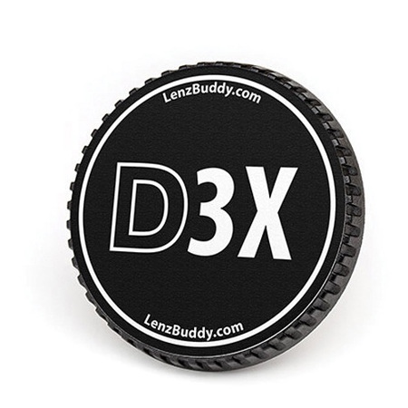 LenzBuddy Body Cap for Nikon D3x, Black & White