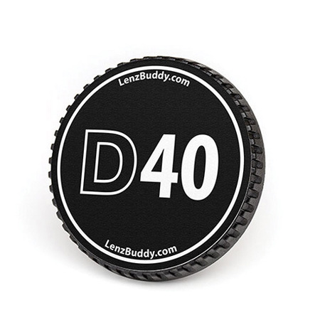 LenzBuddy Body Cap for Nikon D40 Digital Camera, Black & White