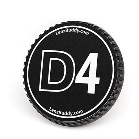 LenzBuddy Body Cap for Nikon D4 Digital Camera, Black & White