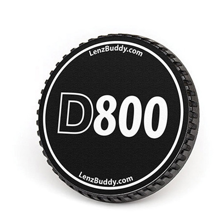 LenzBuddy Body Cap for Nikon D800 Digital Camera, Black & White