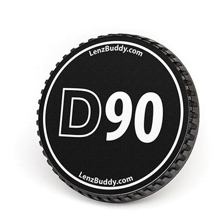 LenzBuddy Body Cap for Nikon D90 Digital Camera, Black and White