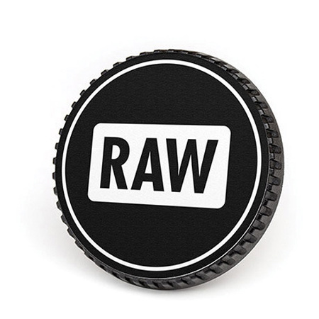 LenzBuddy Body Cap for Nikon - with RAW Icon (Black & White)
