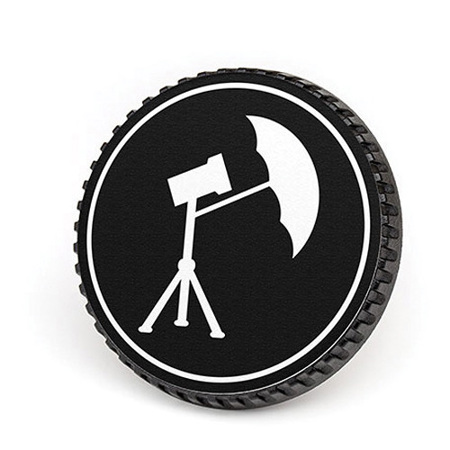 LenzBuddy Body Cap for Nikon - with Umbrella Icon (Black & White)