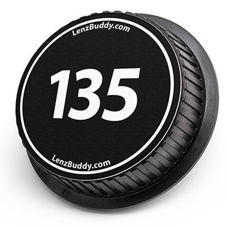 LenzBuddy Rear Lens Cap for Nikon 135mm (Black & White)