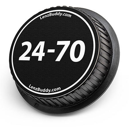 LenzBuddy Rear Lens Cap for Nikon 24-70mm (Black & White)