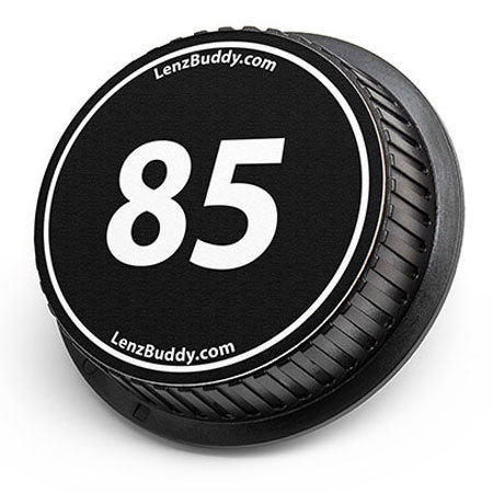 LenzBuddy Rear Lens Cap for Nikon 85mm (Black & White)