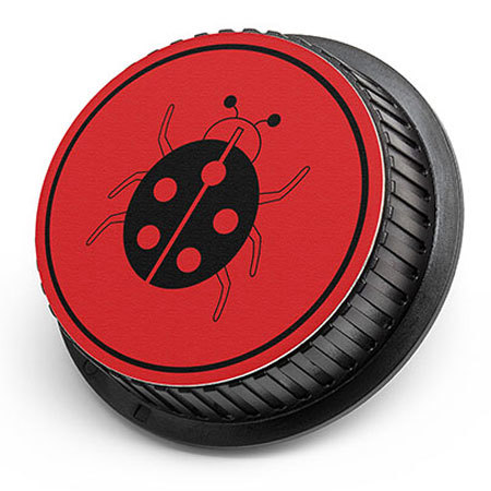 LenzBuddy Rear Lens Cap for Nikon - wiht Ladybug Photo (Red)