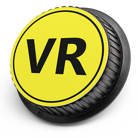 LenzBuddy VR Rear Lens Cap for Nikon Cameras, Yellow