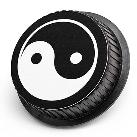 LenzBuddy Rear Lens Cap for Nikon - with YinYang Icon (Black & White)