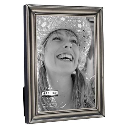 Malden International Concourse Pewter Metal Picture Frame for 5x7" Photo, Pewter