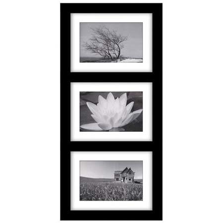 Malden Southlake Wood Frame, 3 Photos 4x6in, Black