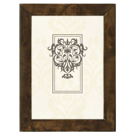 Malden International Natural BURLWOOD 5x7" Frame, Dark Walnut