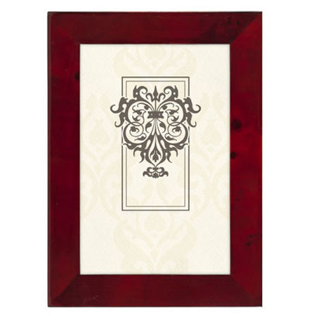 Malden International Natural BURLWOOD 4x6" Frame, Burgundy