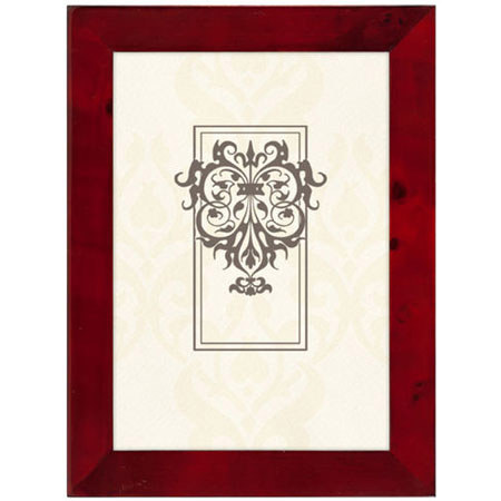 Malden International Natural BURLWOOD 8x10" Frame, Burgundy