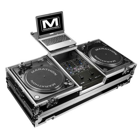 Marathon Flight Road Case with Wheels and Laptop Shelf