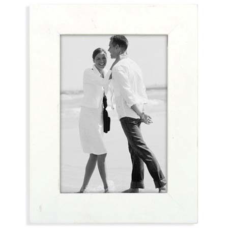 Malden Linear Wood Frame for 3.5x5in One Photo, White