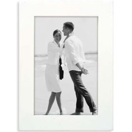 Malden International Malden Linear Wood Frame for 4x6in One Photo, White