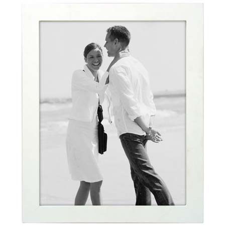 Malden International Malden Linear Wood Frame for 8x10in One Photo, White
