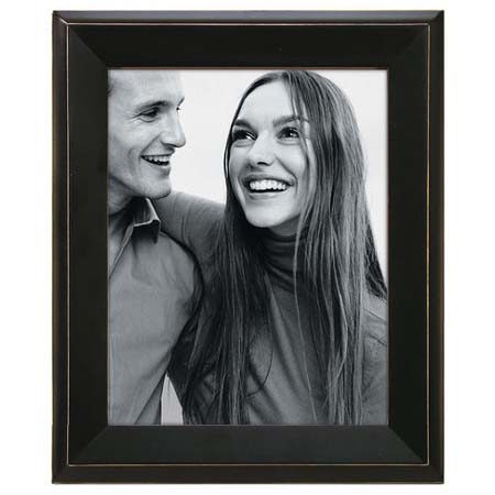 Malden Hudson Series Wood Frame for 8x10" Photo, Black Scratch