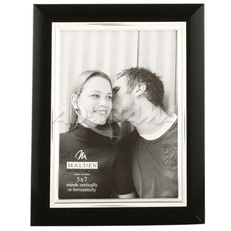 Malden 407657 Skyline Wood Frame for 5x7in Photo, Black