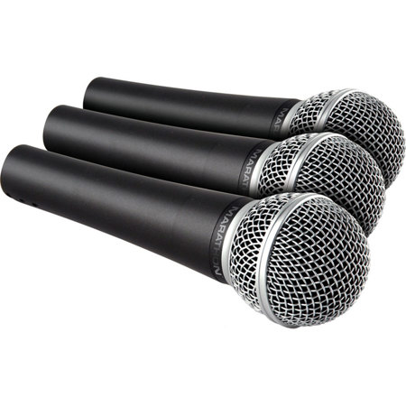 Marathon MA-59 3 Pack Dynamic Cardioid Vocal Microphone Kit