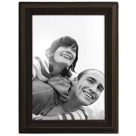 Malden 622446 Scratch Wood Frame for 4x6in Photo, Black