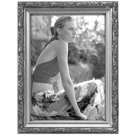 Malden International Bezel Series Wood Frame for 8x10" Photograph, Silver