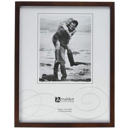 Malden International Concepts Series Wood Frame for 8.5x11" Photograph, Walnut