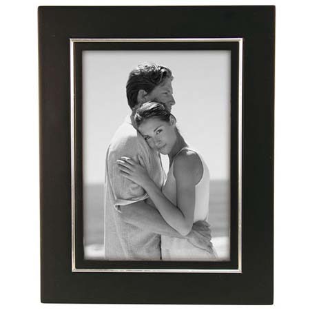 Malden Miami Wood Frame for 5x7in Photo, Black White