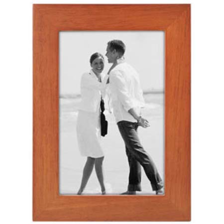 Malden Linear Wood Photo Frame, 4x6in, Light Walnut